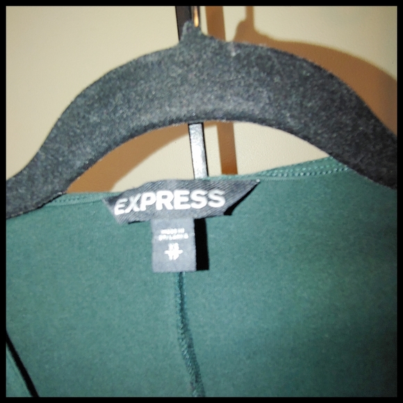 Express Green Bodycon V-neck, XS - Picture 4 of 4